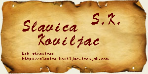 Slavica Koviljac vizit kartica